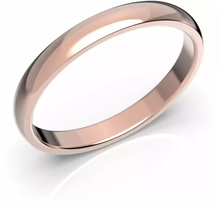 Punakultainen kihlasormus Festive Torino light 2,5mm kuvattuna etuviis=
tosta - Kihlasormukset - 9-PP25-13-PK-150 - 1