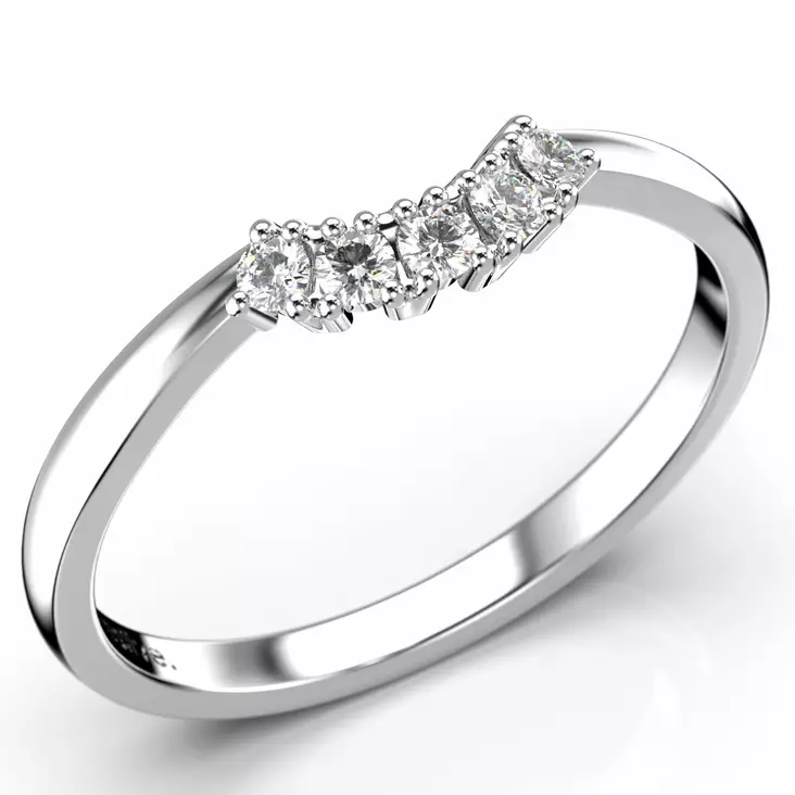 Festive Felicia timanttisormus valkokultaa - Timanttisormukset Festive - 14-553-010-VK-140 - 1