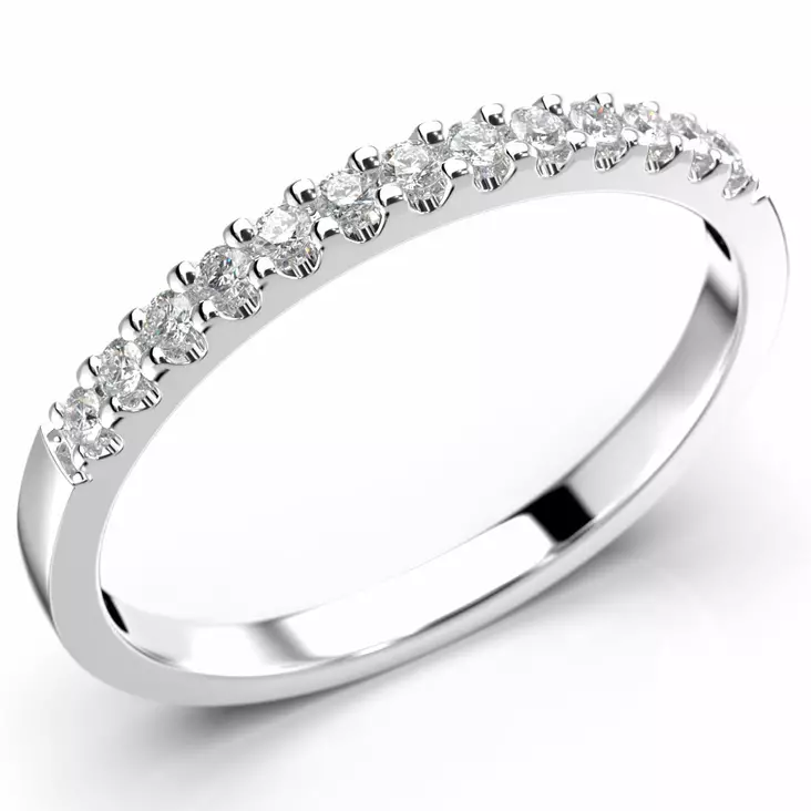 Festive valkokultainen Timanttisormus Juliette - Timanttisormukset Festive - 14-523-013-VK-140 - 1