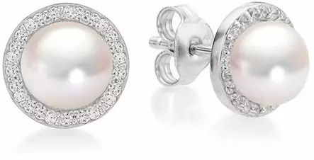 Helmikorvakorut Elen Pearls zirkoneilla - Elen Pearls - CKK181 - 1