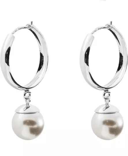 Korvarenkaat helmiäisellä 3x15mm - Hopeiset korvakorut - H3041 - 1