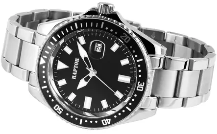 Raptor Roma Silver Black 20233-001 2 - Raptor miesten rannekello - 20233-001 - 2