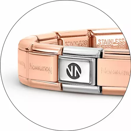 Nomination aloitusranneke, ruusukulta - Nomination combosable classic - 530301SI011 - 1