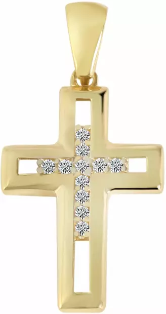 Ristiriipus Lausanne 18x12 mm - Rippiristi kulta - 9K31-001 - 1