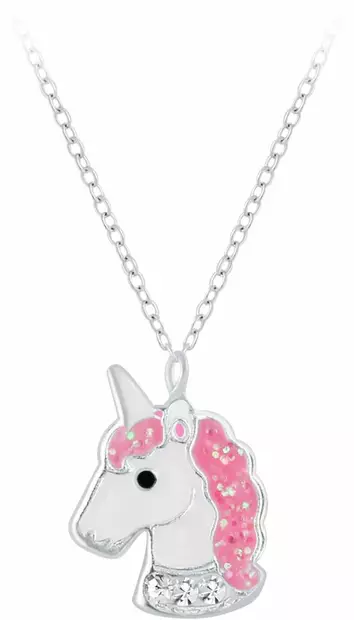 Yksisarvinen riipus Pink 35-45cm - Hopeiset riipukset - Y9831 - 1