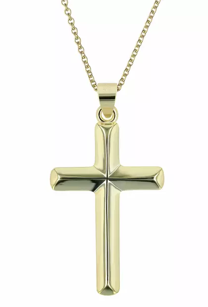 Ristiriipus kullattua hopeaa 32x19 mm - Rippiristit kullattu hopea - SH290-001 - 1