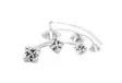 Korvakorut zirkoneilla - Hopeiset korvakorut - D201 - 1