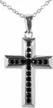 Black Cross risti CRR71 - Rippiristi hopea - CRR71 - 1