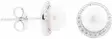 Hopeiset helmikorvakorut zirkoneilla - Elen Pearls - CKK181 - 2