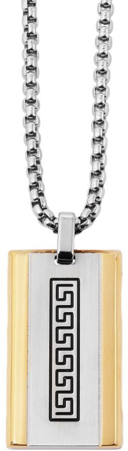 Greek ornamet laatta osin kullattu SH356-001 - Teräksiset kaulakorut - SH356-001 - 1