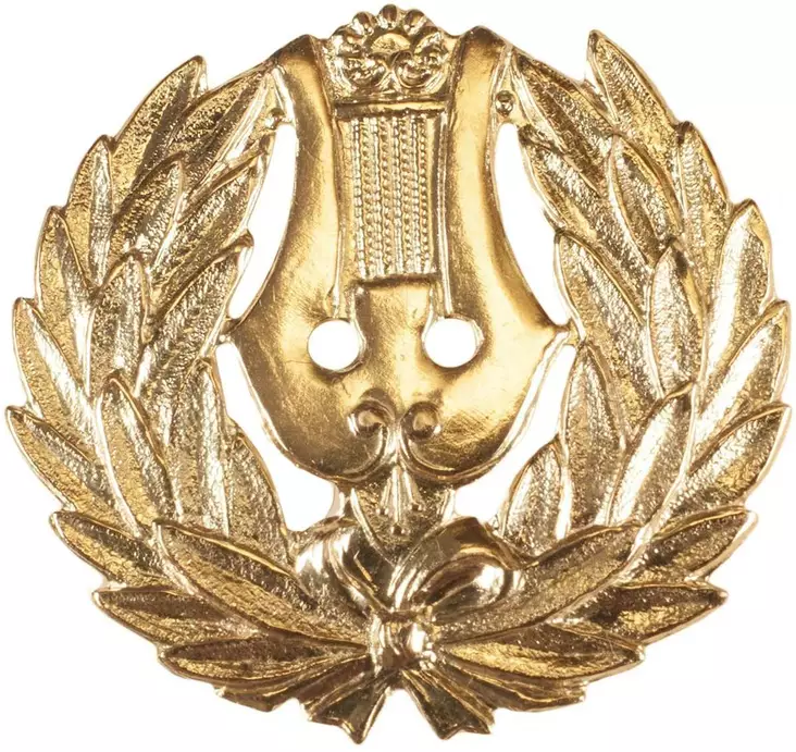 Guld Studentlyra f=C3=B6r examenm=C3=B6ssa 21 mm 2 - Lyyrat - 163-021 - 2