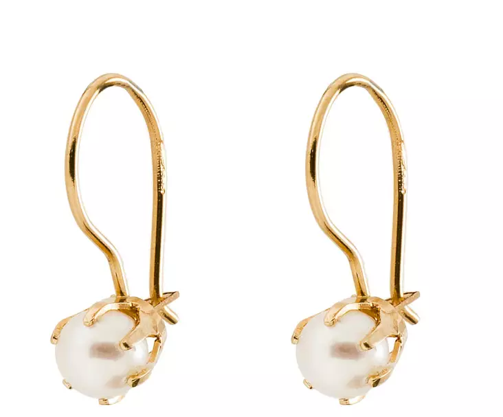 Helmikorvakoru koukku kulta 4,5mm - Kultaiset korvakorut - K40001 - 1