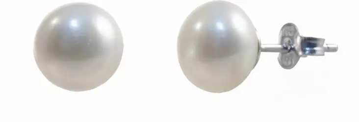 Helmi korvakoru 9mm tappi - Hopeiset korvakorut - PS011 - 1