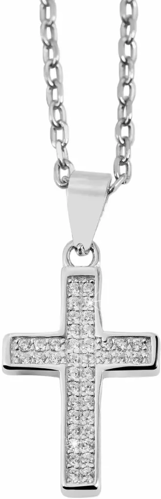 Hopearisti Zirkoneilla SH104-001 - Rippiristi hopea - SH104-001 - 1