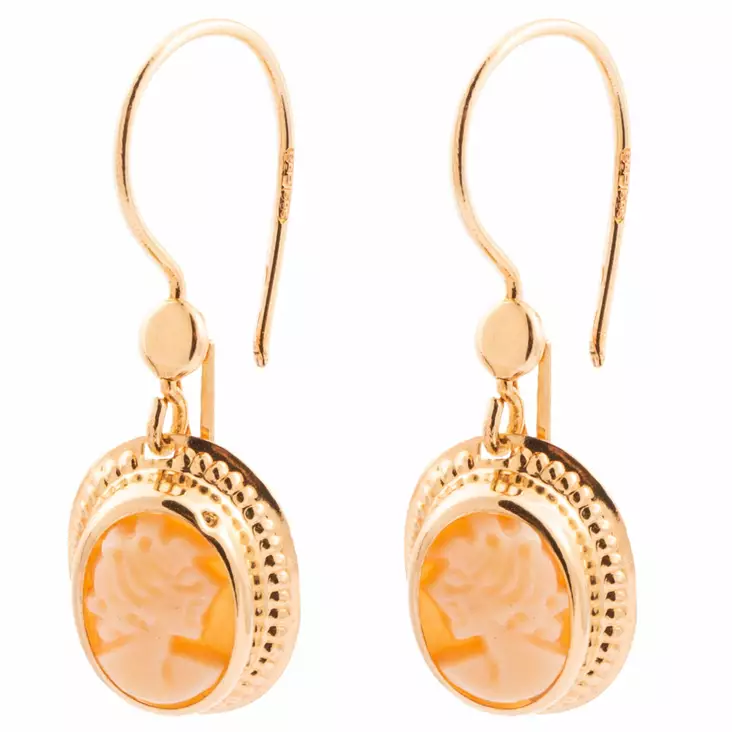Kultaiset Camee korvakorut K40061 - Kultaiset korvakorut - K40061 - 1