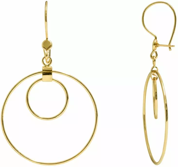 Tuplarengas koukkukorvakoru K40161 - Kultaiset korvakorut - K40161 - 1