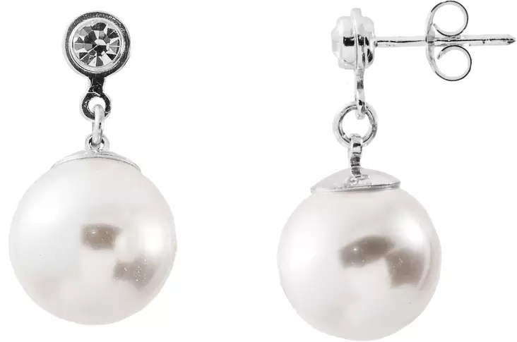 Korvakorut helmi ja zirkoni H2211 - Hopeiset korvakorut - H2211 - 1