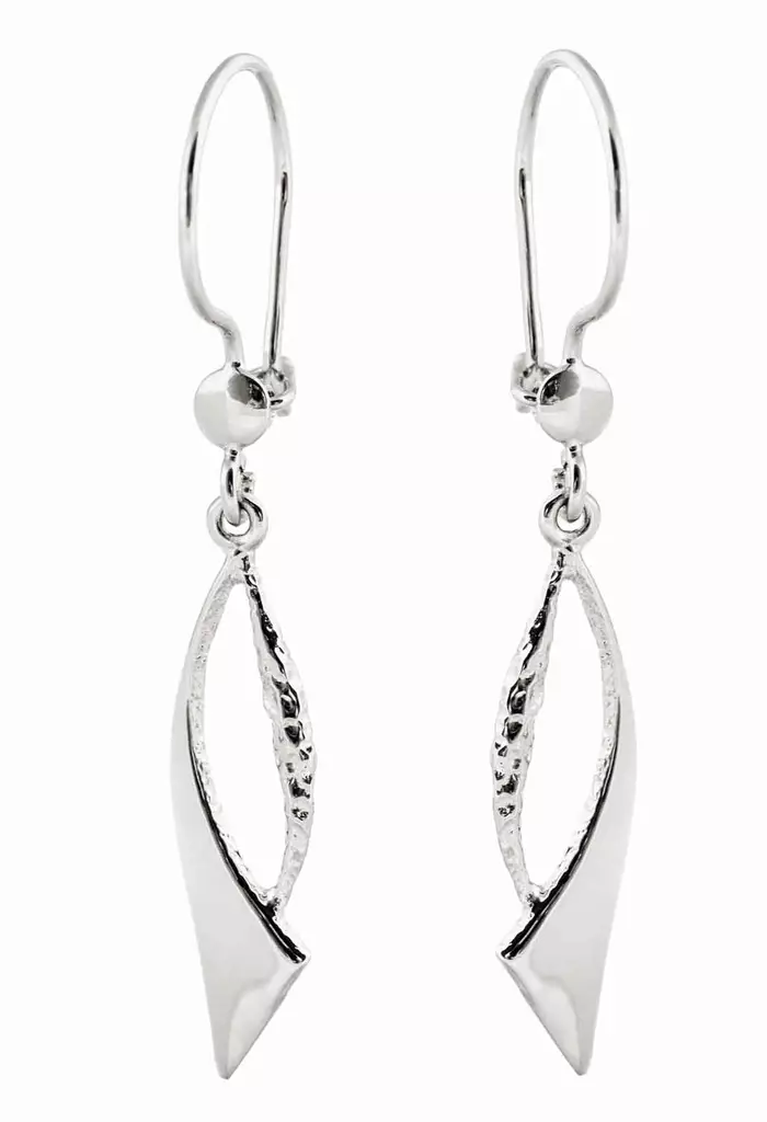 Romantic korvakorut koukkukiinnityksell=C3=A4 TK751 - Hopeiset korvakorut - TK751 - 1