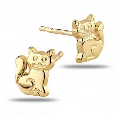 Kultaiset kissakorvakorut - Kultaiset korvakorut - 126901 - 1