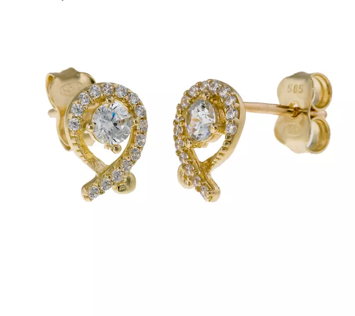 Kultaiset zirkonianauha korvakorut - OUTLET korvakorut - 17-K1791 - 1