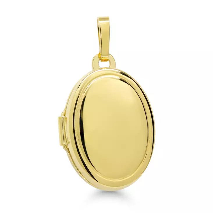 Medaljonki Ovaali kultaa 15 x 12 mm - Lahjaideat naisille - 6-3731 - 1