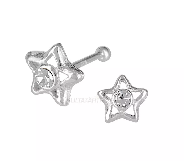 Nen=C3=A4koru hopeaa t=C3=A4hti=20 - Lävistyskorut - TNS-441 - 1