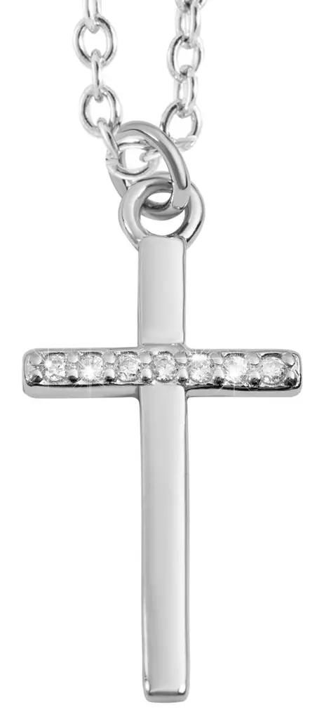 Risti zirkoneilla SH69-001 - Rippiristi hopea - SH69-001 - 1