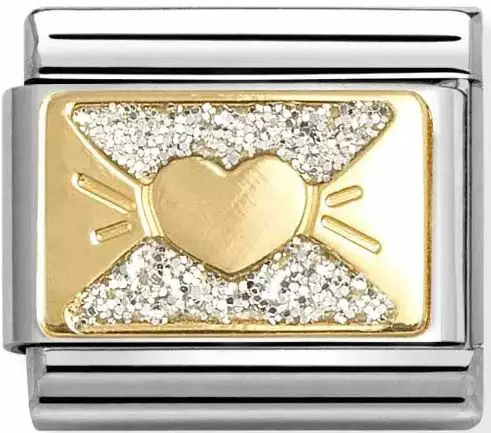 Nomination pala Glitter Sydän rusetti - Ystävänpäivä - 030224-11 - 1