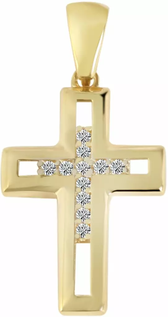 Ristiriipus Lausanne 18x12 mm - Rippiristi kulta - 9K31-001 - 1