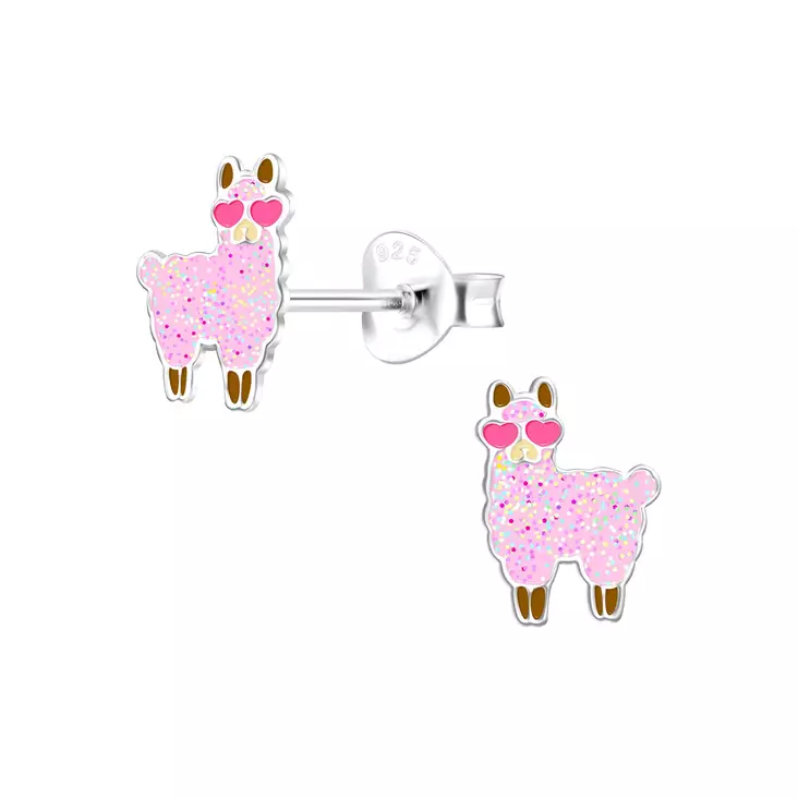 Laama korvakoru Pink hopeaa Y4801 - Lasten korut - Y4801 - 1