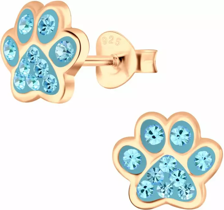 Tassu korvakoru Aqua Rose 8,5x7 mm - Lasten korut - Y5471 - 1