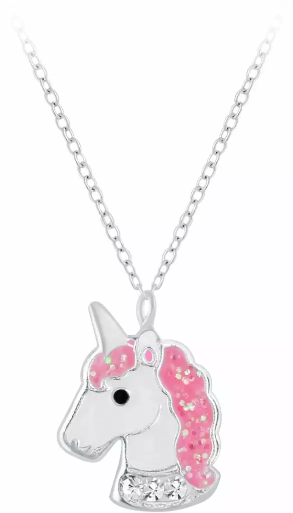 Yksisarvinen riipus Pink 35-45cm - Hopeiset riipukset - Y9831 - 1