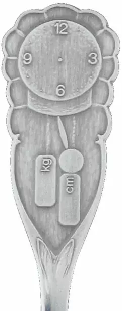 Kummilusikka kello, varsi lähikuvassa - Kummilusikat - KU01 - 1