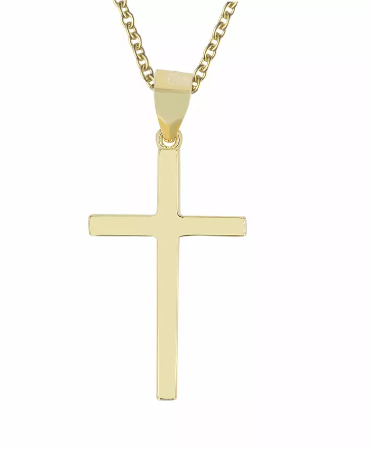 Ristiriipus kullattua hopeaa 24x12 mm - Rippiristit kullattu hopea - SH239-001 - 1