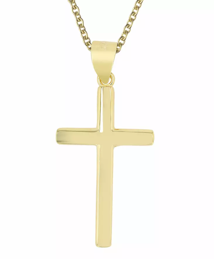 Ristiriipus Sile=C3=A4 kullattu 27x15 mm 45cm - Rippiristit kullattu hopea - SH242-001 - 1