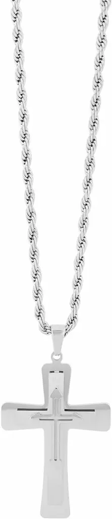 Risti zirkonioilla Erika 45cm - Rippiristi teräs - SH509-001 - 1