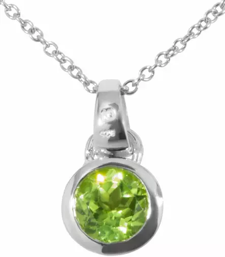 Peridootti riipus 8mm CK52 - Hopeiset riipukset - CK52 - 1