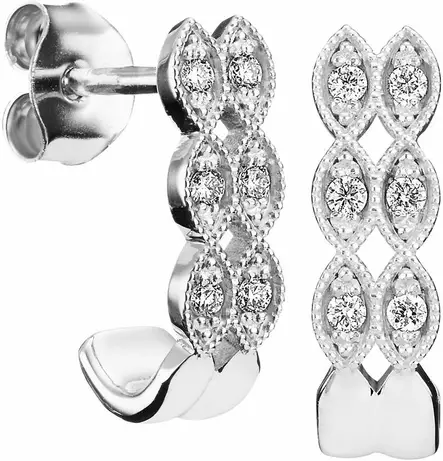 Valkokultaiset Clara-timanttikorvakorut - Timanttiviikot - 143-269V-12 - 1