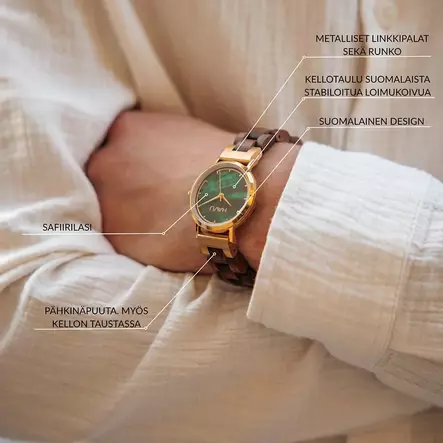 Havu Revontuli rannekello Pähkinä 32mm ominaisuudet - Havu - HAVU-REVON-PAH-32 - 2