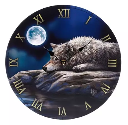 Seinäkello Susi heijastus hiljaisuus - Seinäkellot - ZC022 - 1