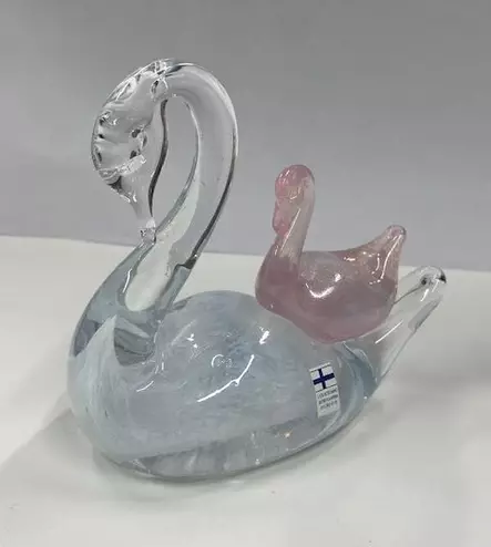 =C3=84itijoutsen Vaaleanpunainen KOS2-JOUTSEN2 - Taidelasi - KOS2-JOUTSEN2 - 1