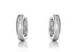 Korvakoru kreoli rengas zirkoneilla - Hopeiset korvakorut - C10342 - 1