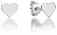 Sileät sydän korvakorut - Hopeiset korvakorut - CKK32 - 1