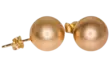 Matta pallo 8 mm tappi - Kultaiset korvakorut - K20142 - 1
