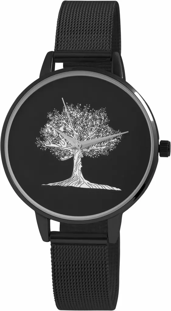 El=C3=A4m=C3=A4npuu Musta-Hopea Naisten Rannekello E26-002 - Peruskellot - E26-002 - 1