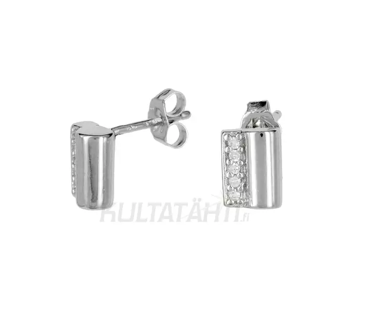 Hopeiset korvanapit zirkoneilla A1332 - Super outlet - korvakorut - A1332 - 1
