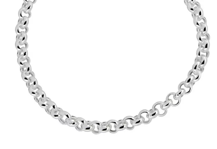 Kaulaketju papu 3mm - Hopeiset kaulakorut - 2030-42 - 1