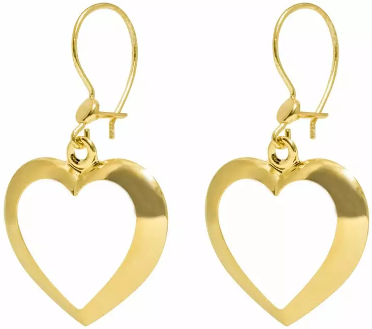 Ranskalainen syd=C3=A4n korvakoru koukku K40192 - Kultaiset korvakorut - K40192 - 1