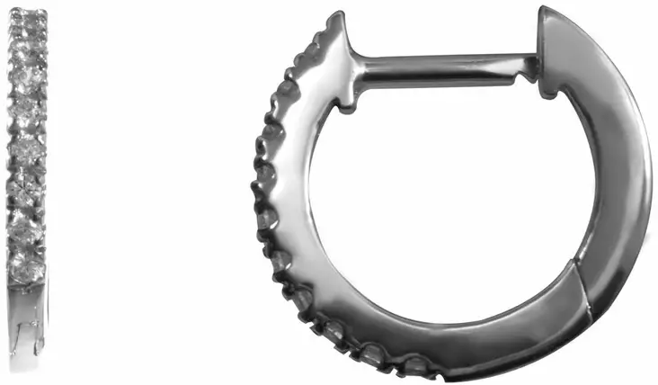 Korvarengas 12x1,5mm - Hopeiset korvakorut - CKK212 - 1