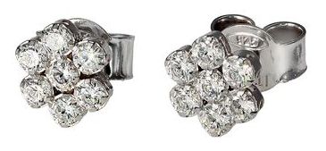 Kukkakorvakorut RHK302 - Hopeiset korvakorut - RHK302 - 1